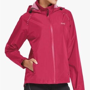 Baleaf Pink Packable Jacket Running Cycling Sailing Water-Resistant Sz S